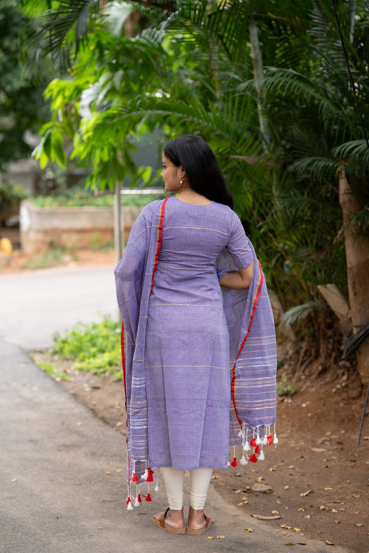 Lavender Mul Cotton Kurti