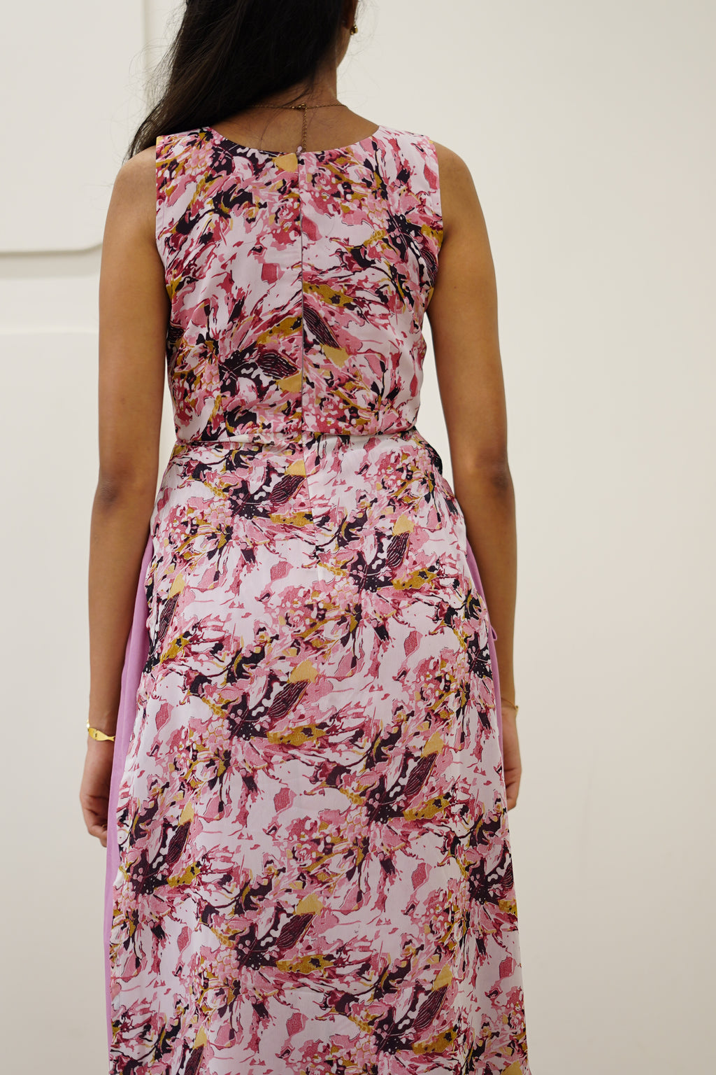 Blush Floral Korean Style Kurti Set