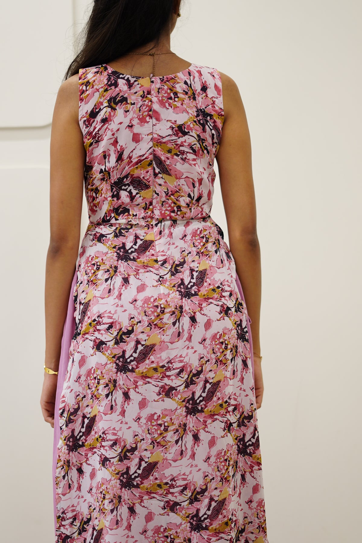 Blush Floral Korean Style Kurti Set