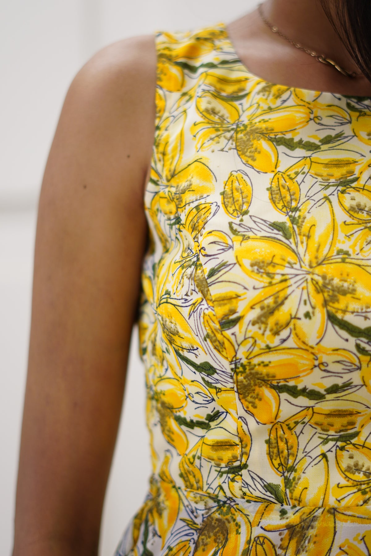 Yellow Floral Korean Style Kurti Set