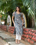 Floral Chanderi Kurti Set