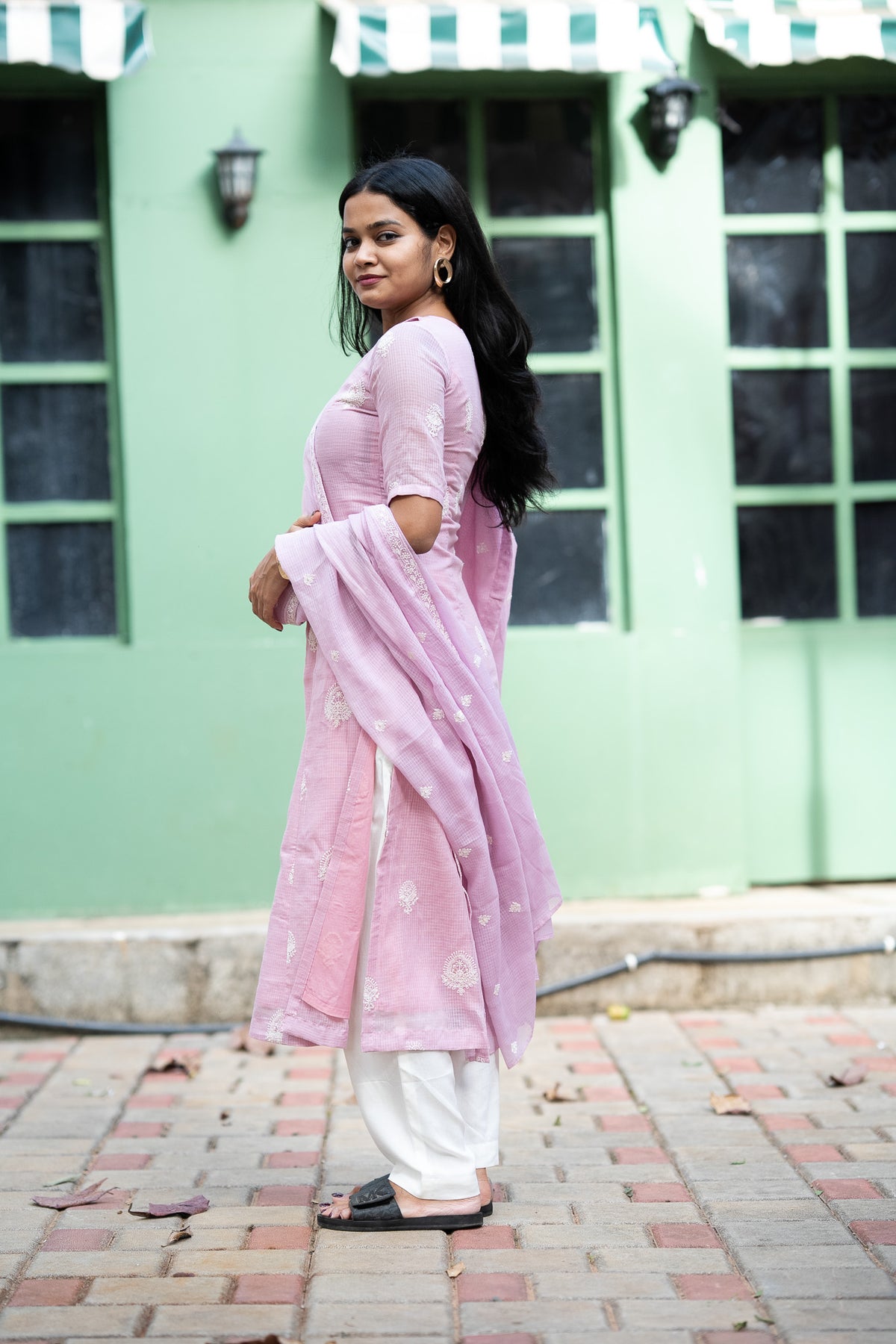 Lilac Kota Kurti Set