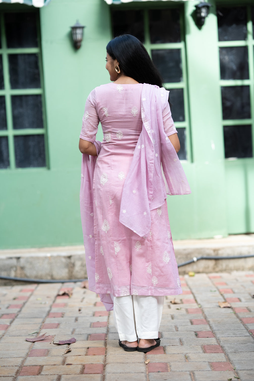 Lilac Kota Kurti Set