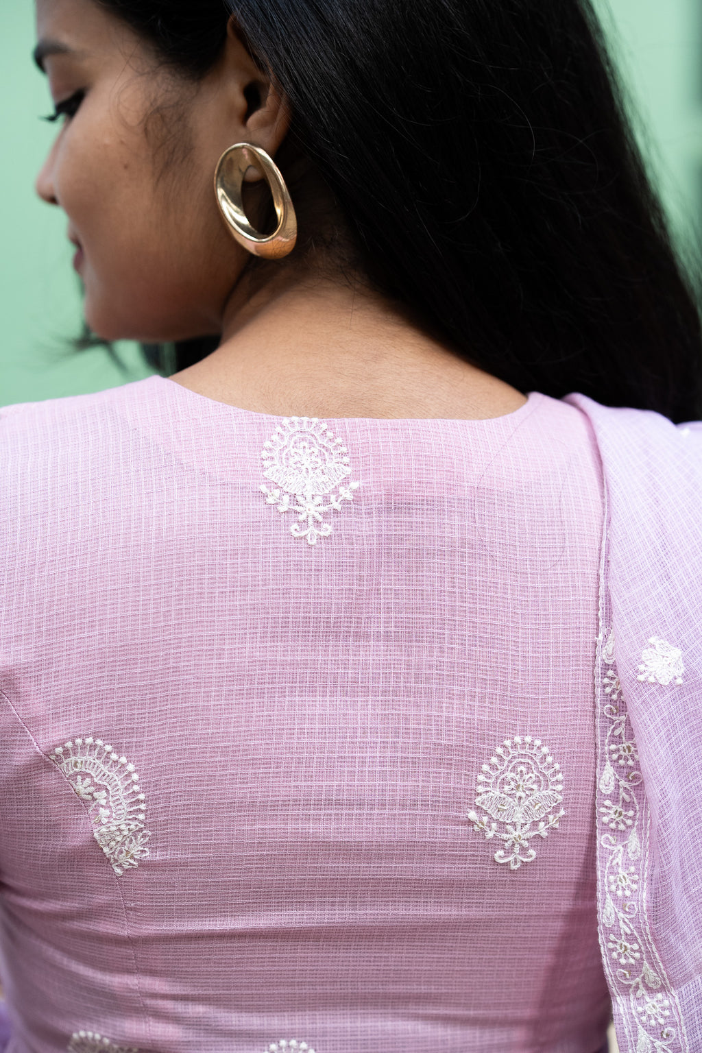 Lilac Kota Kurti Set
